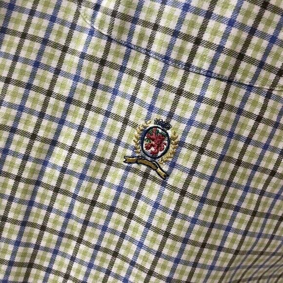 Y2K TOMMY HILFIGER BUTTON DOWN SHIRT LYON CREST EMBROIDERED Sz S ICONIC - Picture 14 of 14